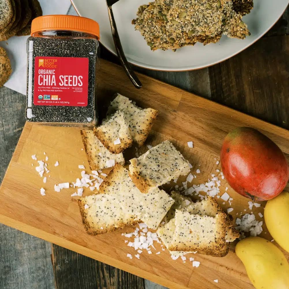 Chia Tropical Shortbread Bars