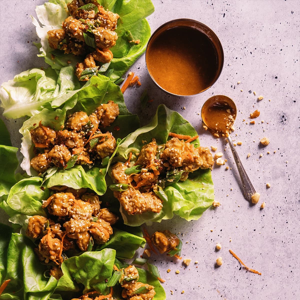 Thai Chicken Lettuce Wraps