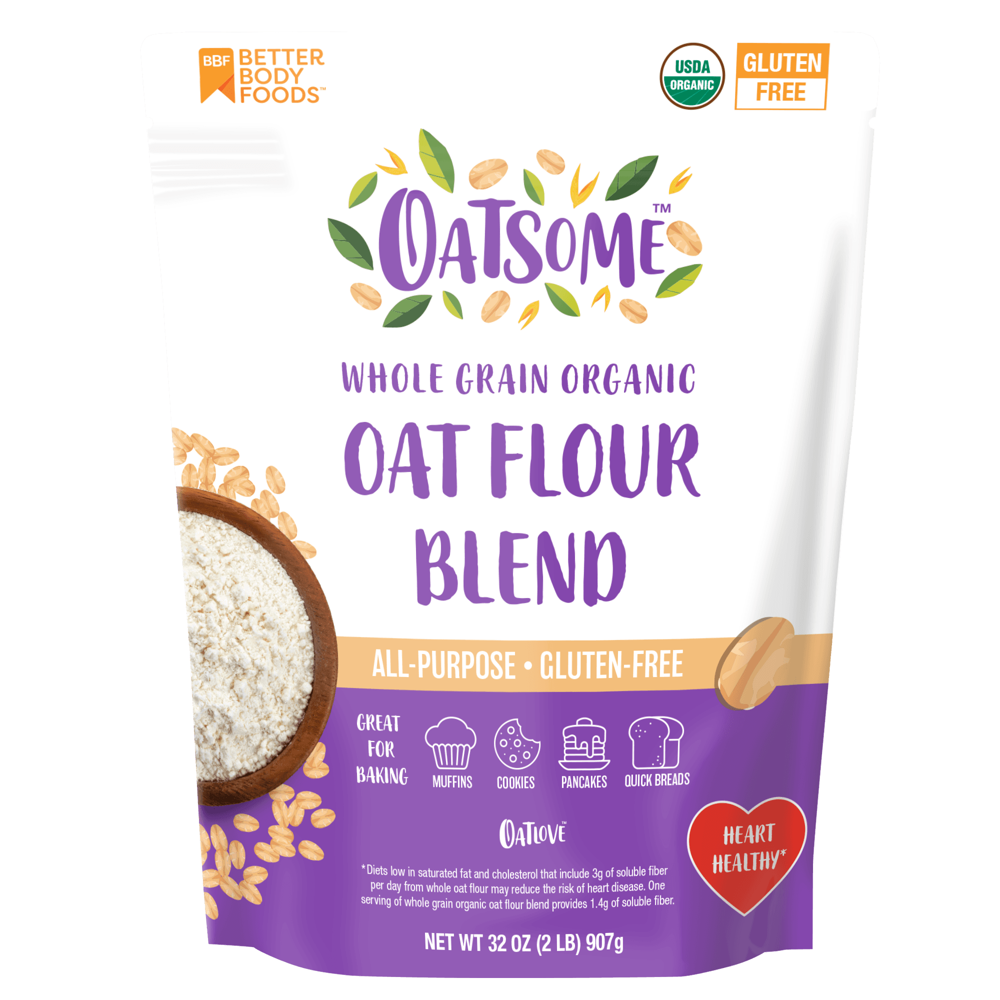 Oatsome Whole Grain Organic Oat Flour