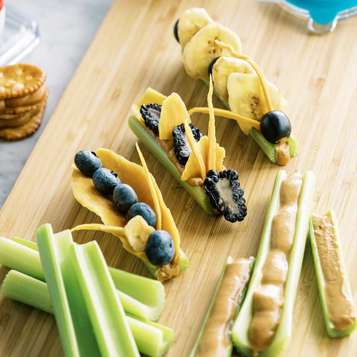 PBfit Celery Logs - caterpillar - butterflies