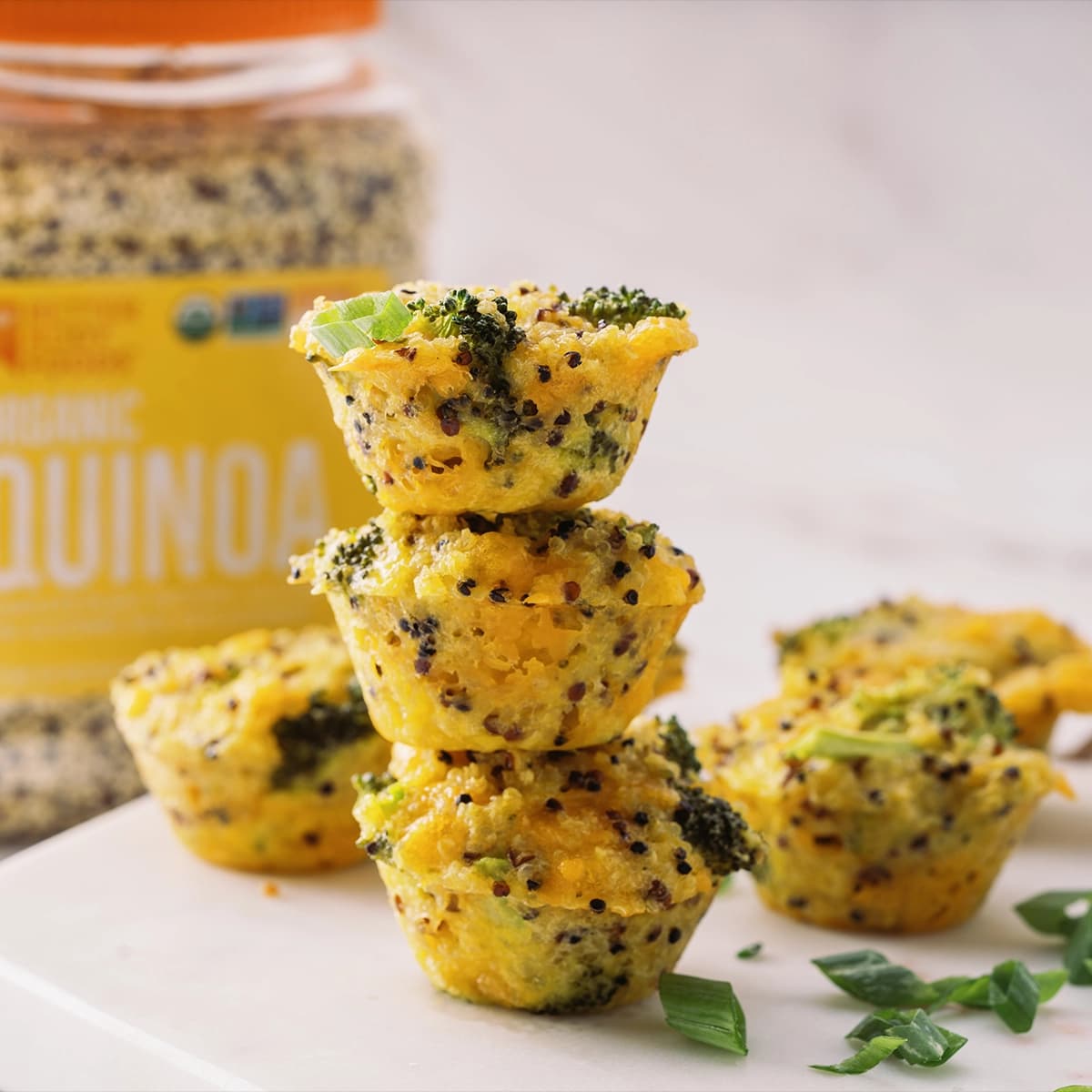 Broccoli Cheddar Quinoa Cups