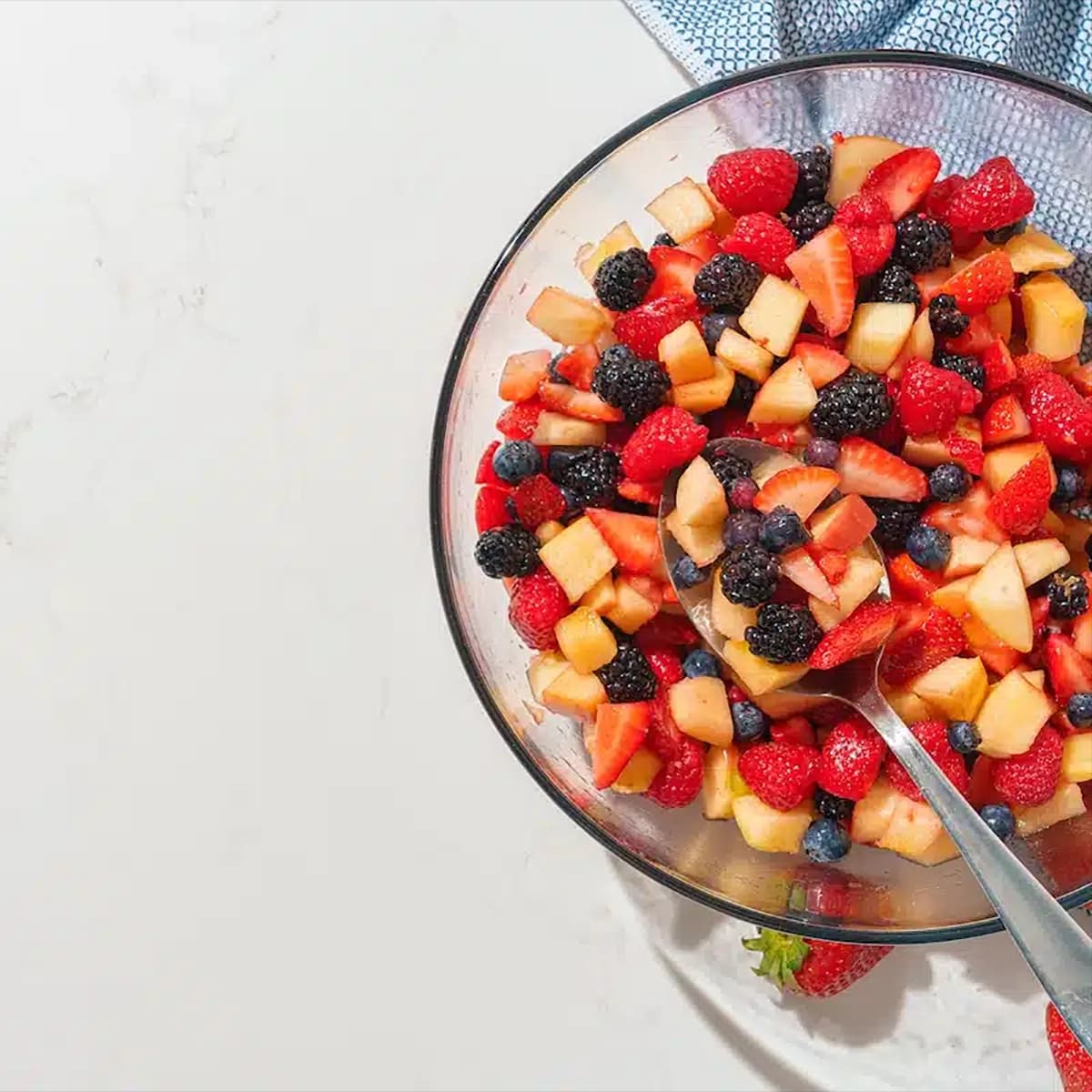 Fruit Salad with Blue Agave Dressing